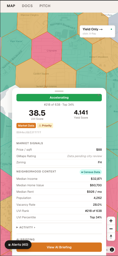 Urban Yield AI mobile view